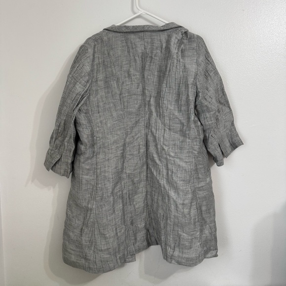 Eileen Fisher Linen Doubleweave Crinkle Sheen Jacket - Picture 6 of 6